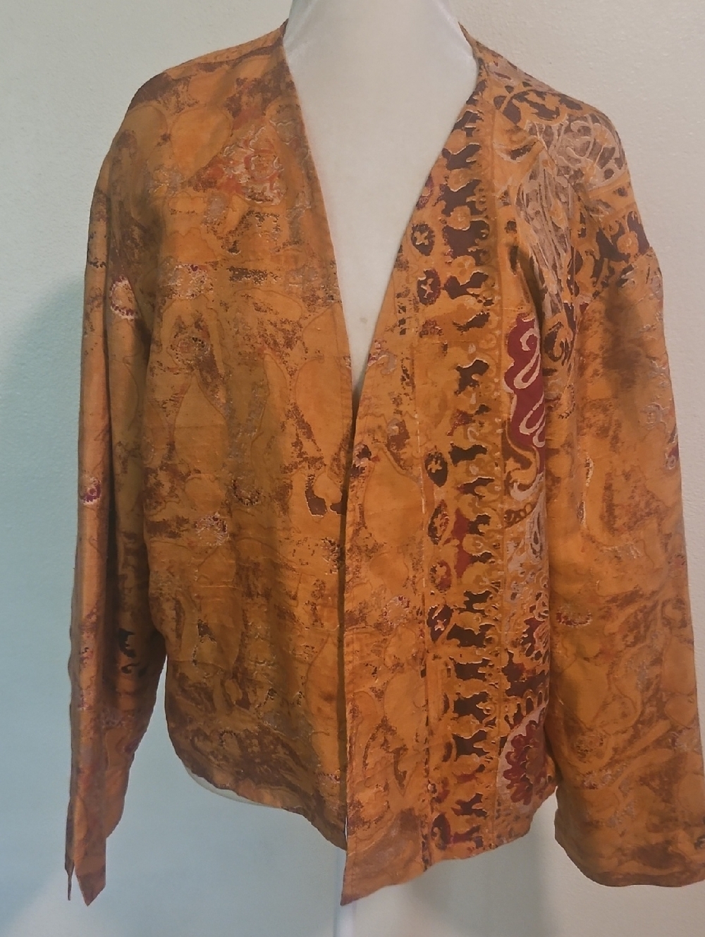 Chicos Silk Jacket Size 3/XL Or 16